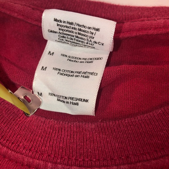 VINTAGE Men's Gildan OU OSU Game 2010 Graphic Short Sleeve T-Shirt Medium Red - Picture 4 of 6